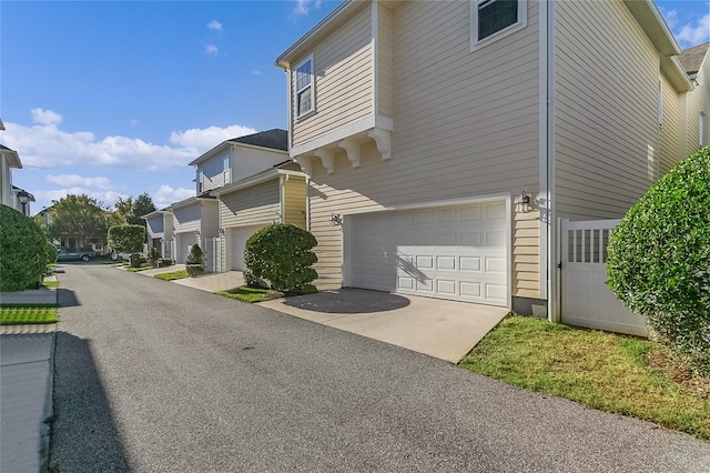 view of home's exterior featuring a garage