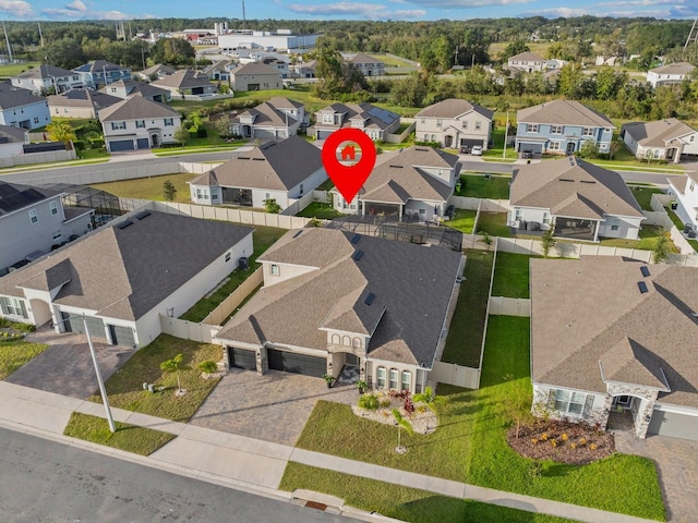 drone / aerial view featuring a residential view