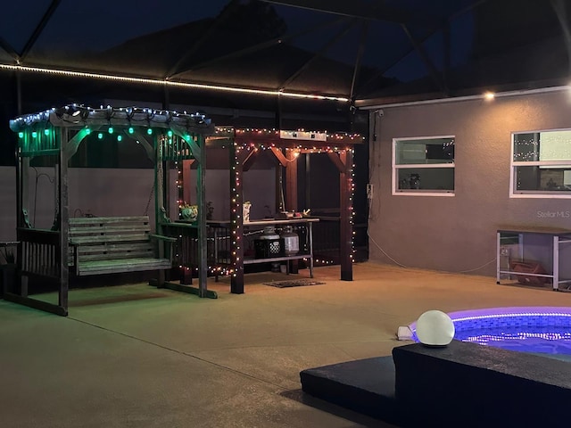 view of patio / terrace featuring a pergola