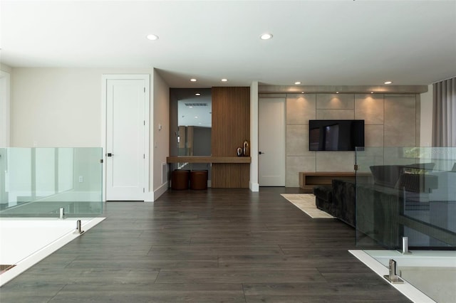 interior space featuring dark hardwood / wood-style floors