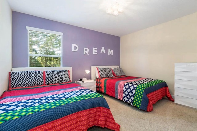 bedroom with carpet floors