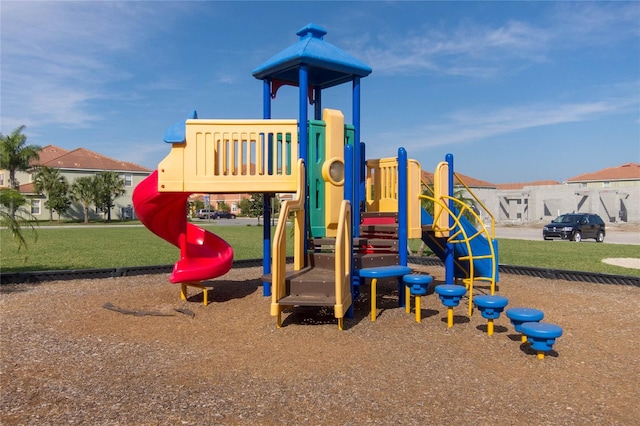 view of playground featuring a yard