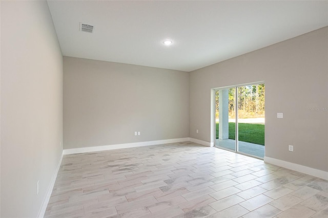 empty room featuring light wood-type flooring