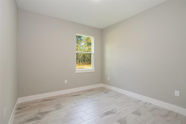 empty room featuring light hardwood / wood-style flooring