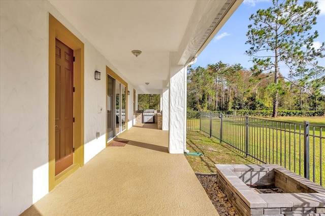 19206 Robertson St, Orlando, FL 32833 - view of patio with grilling area and view of scattered trees