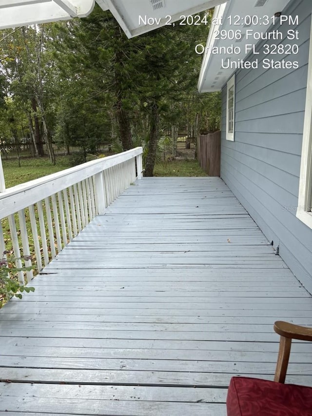 view of wooden terrace