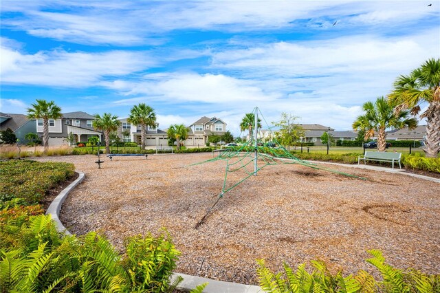 view of yard featuring a playground