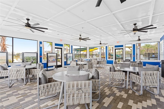 interior space featuring an outdoor living space