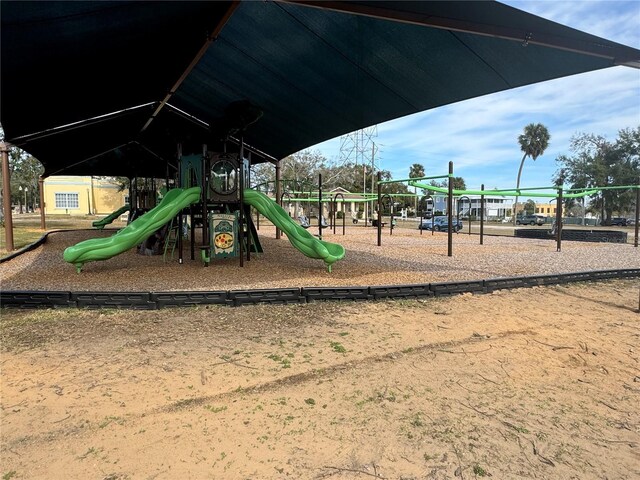 view of jungle gym