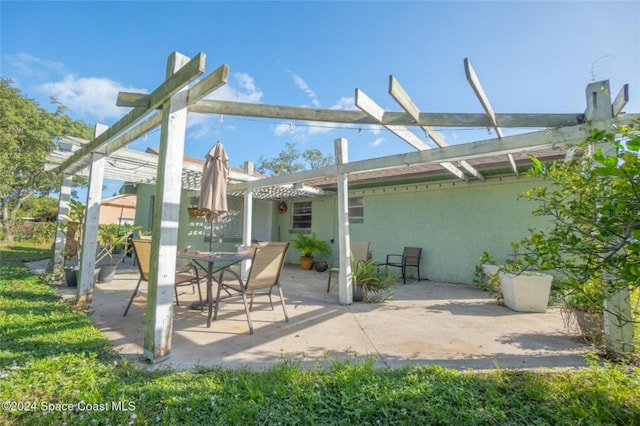 view of patio / terrace with a pergola