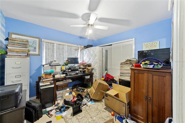 office with ceiling fan