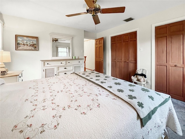 bedroom with ceiling fan