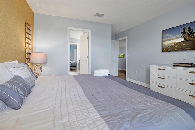 bedroom with a textured ceiling