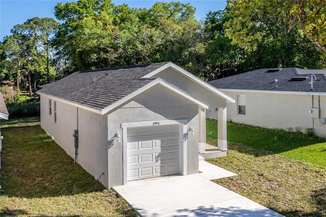 exterior space with a lawn