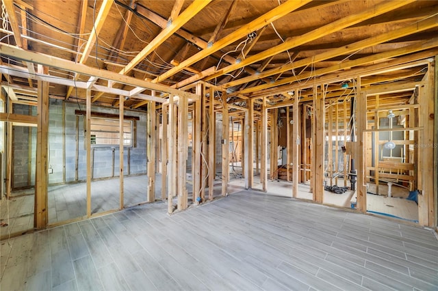 miscellaneous room with hardwood / wood-style flooring