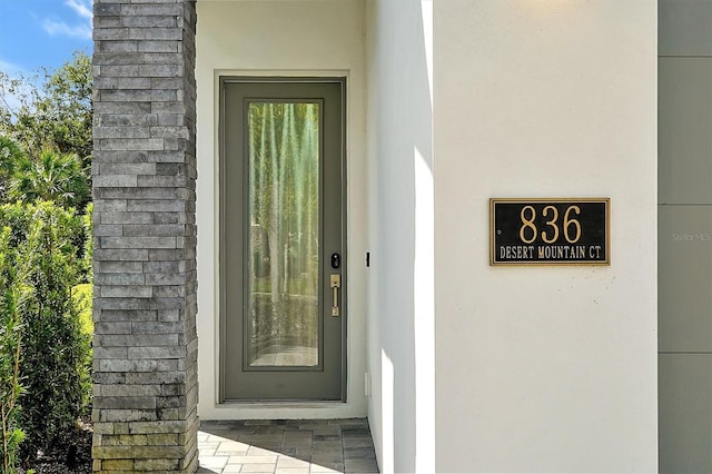 view of doorway to property