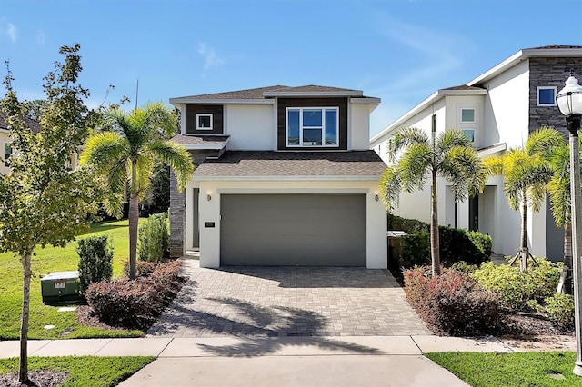 view of front of house featuring a garage