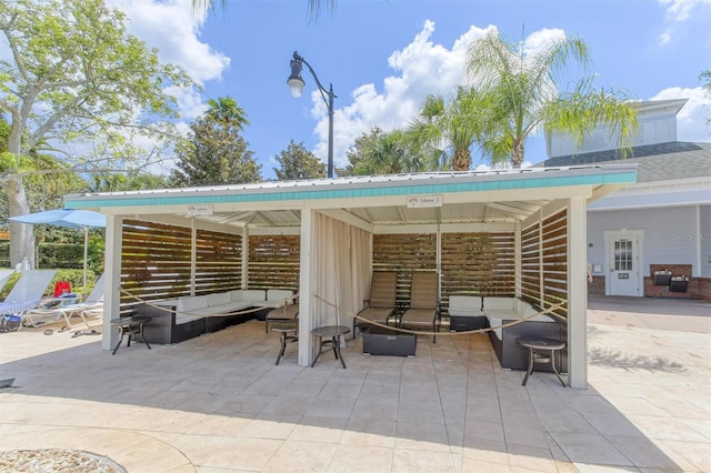 view of patio / terrace featuring an outdoor living space