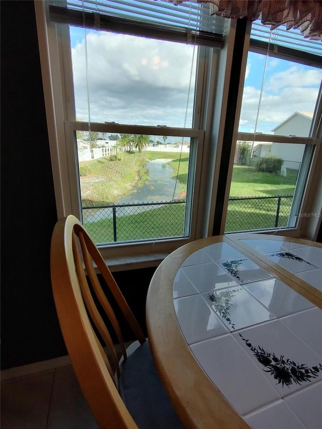 dining area featuring plenty of natural light