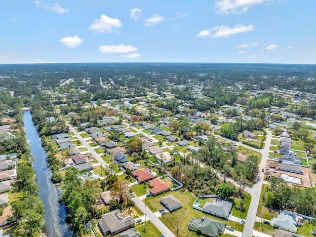 aerial view with a residential view
