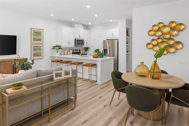 interior space featuring light hardwood / wood-style floors