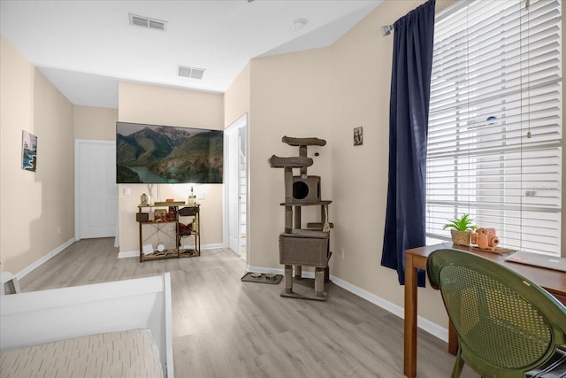 interior space featuring light hardwood / wood-style flooring