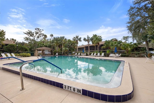 view of pool with a patio