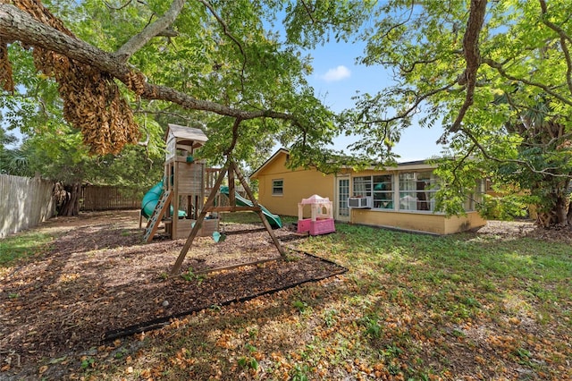 view of jungle gym