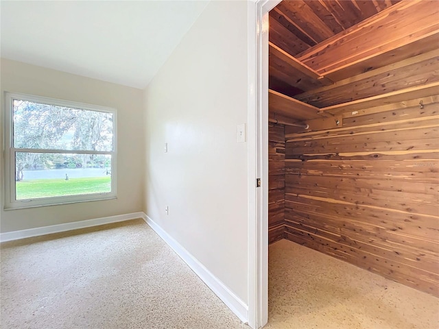 spacious closet featuring vaulted ceiling