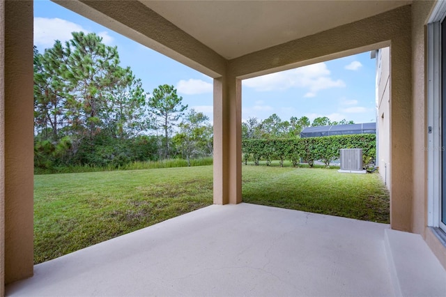 view of patio / terrace with central AC