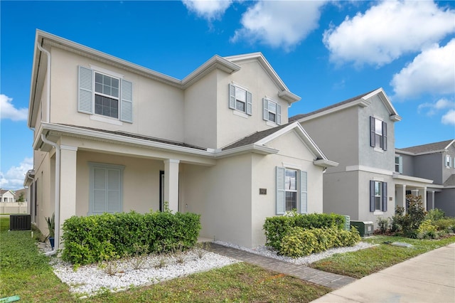 front of property with central AC unit