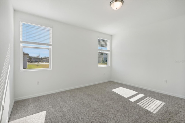 empty room featuring plenty of natural light and carpet floors