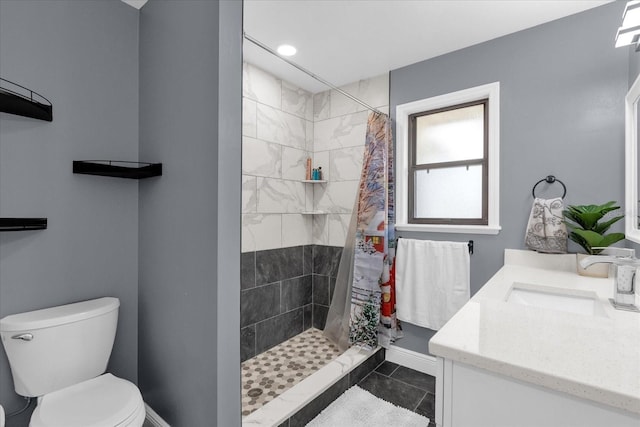 857 S Atmore Cir, Deltona, FL 32725 - full bath with vanity, tile patterned floors, and a tile shower