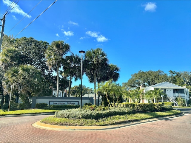 view of community sign