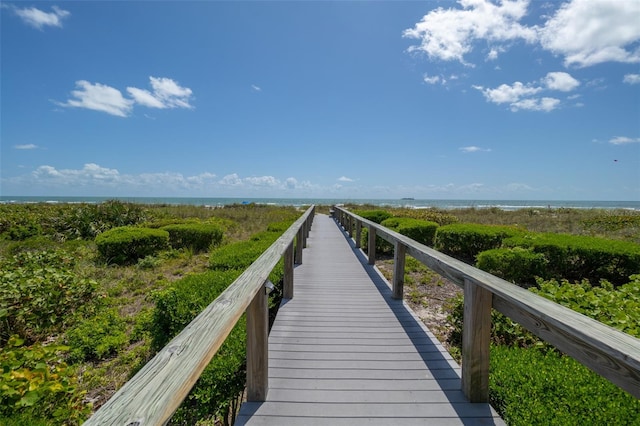 view of dock area