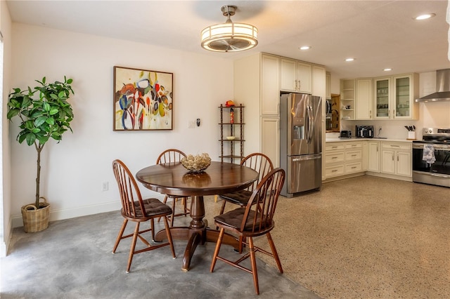 view of dining area