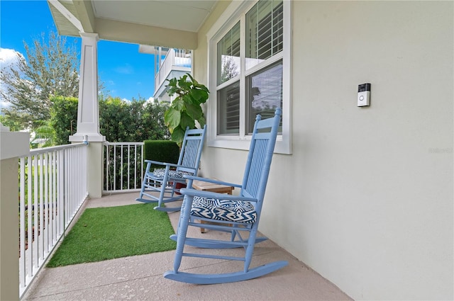 view of patio / terrace featuring covered porch