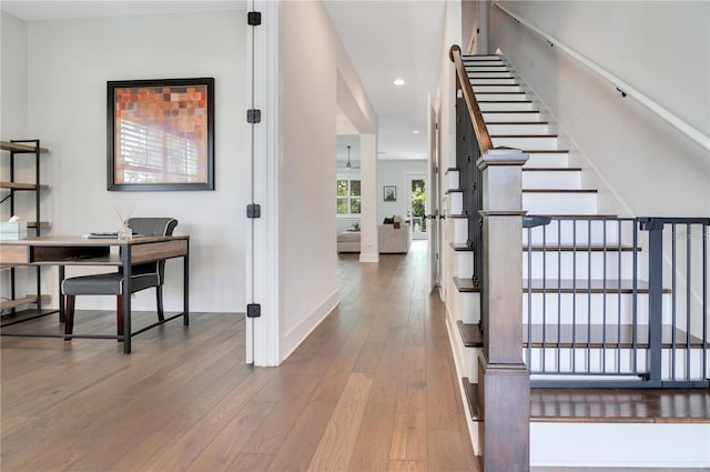 interior space with wood-type flooring