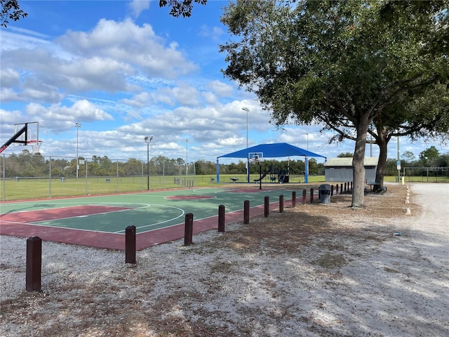 view of basketball court