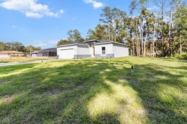 exterior space featuring a garage