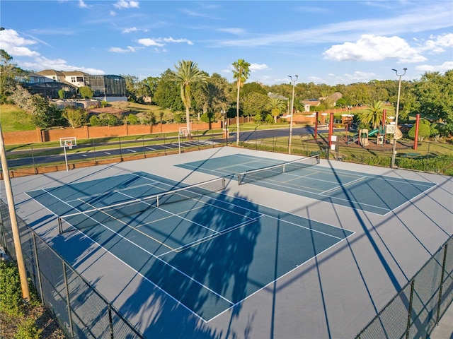 view of sport court with basketball court