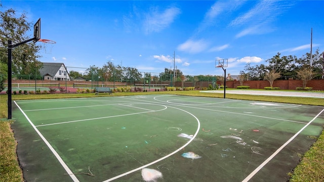 view of basketball court