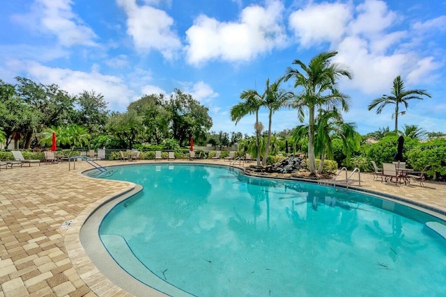 view of pool with a patio