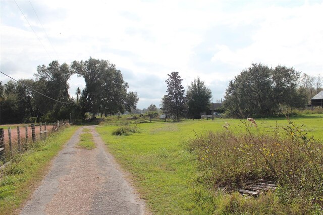 view of street featuring a rural view