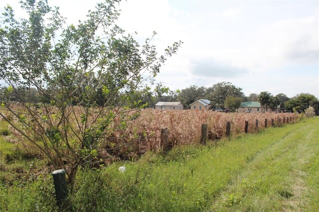 view of yard with a rural view