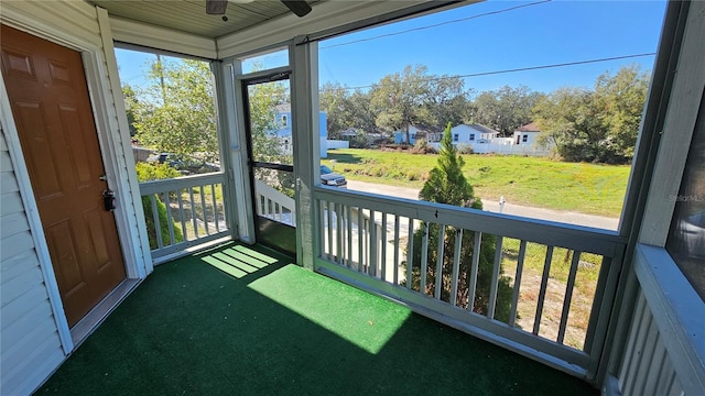 view of sunroom / solarium