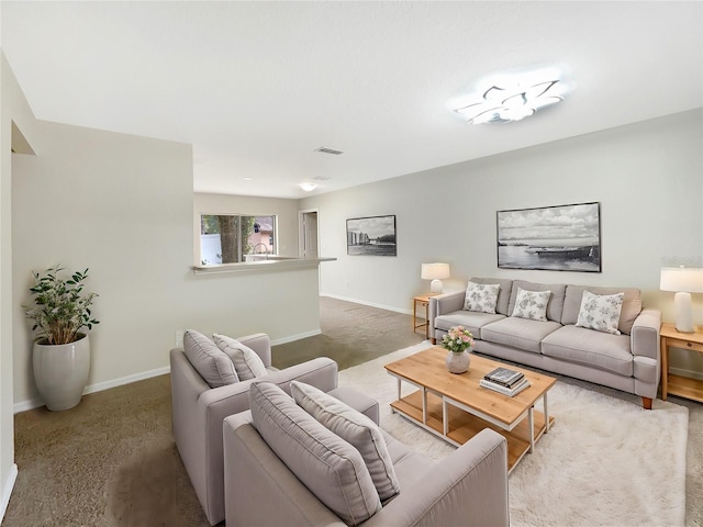 view of carpeted living room