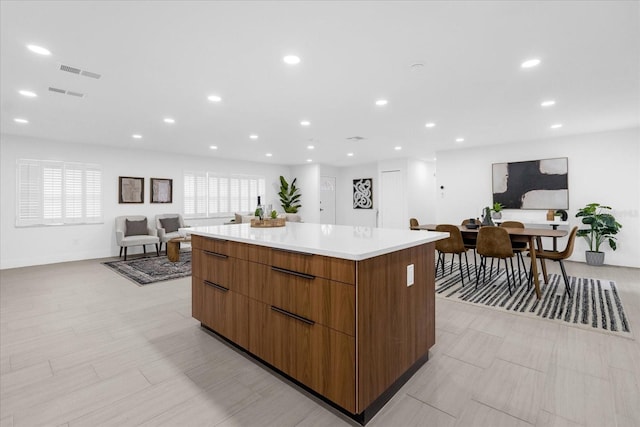 kitchen featuring a kitchen island