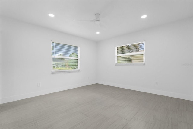 empty room with ceiling fan