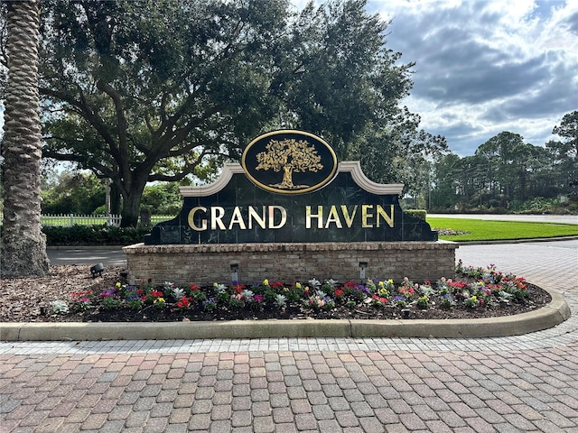 view of community sign